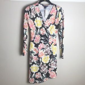 French Connection Floral Wrap Dress Sz 0